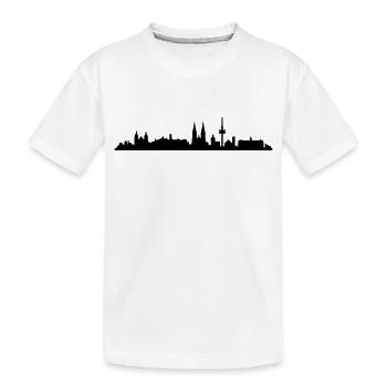 Skyline Regensburg - Kinder Premium Bio T-Shirt - Weiß - Vorne