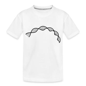 DNA double helix structure cell sequence - Kids' Premium Organic T-Shirt - white - Front