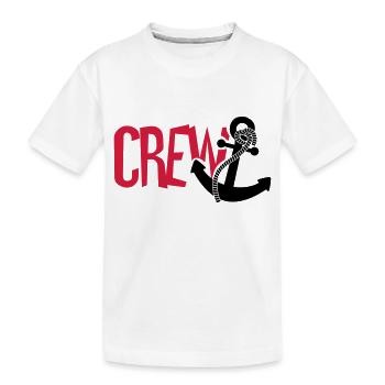 Crew Anker Matrose - Kinder Premium Bio T-Shirt - Weiß - Vorne