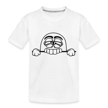 champ de texte fantôme mur bouclier morsure garder effrayant - T-shirt bio Premium Enfant - blanc - Devant