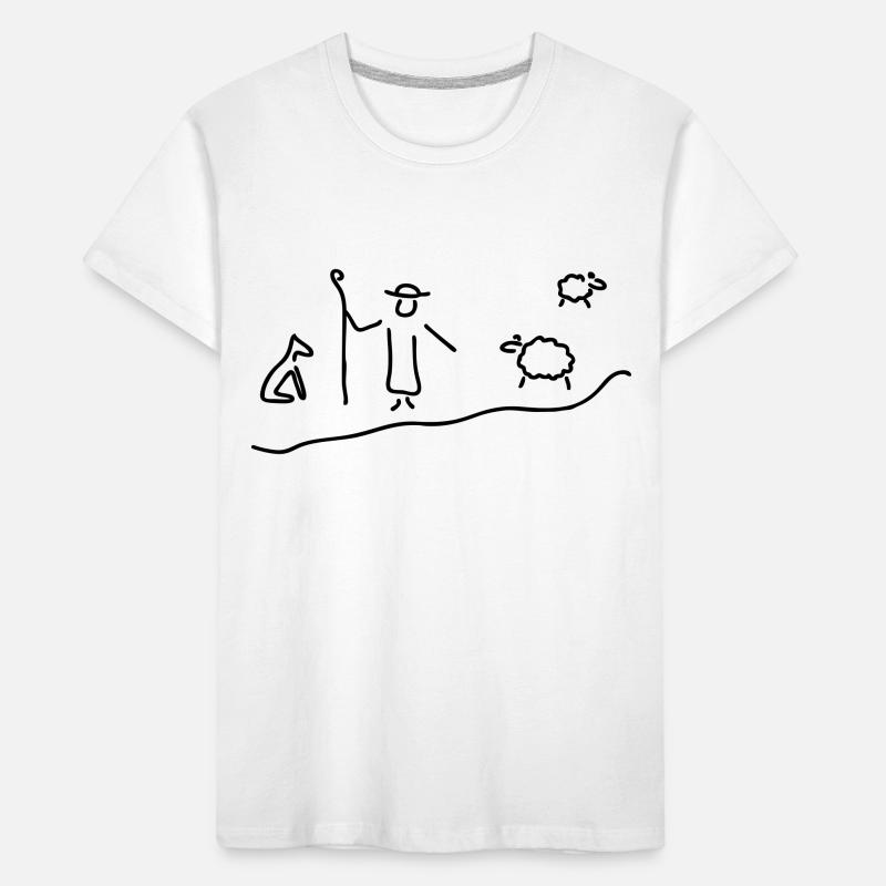 schäfer mit herde Kinder Premium Bio T-Shirt