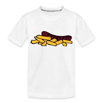 currywurst frite saucisse - T-shirt bio Premium Enfant - blanc - Devant