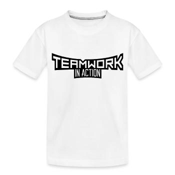 équipe travail d'équipe cool design en action logo travail d'équipe - T-shirt bio Premium Enfant - blanc - Devant