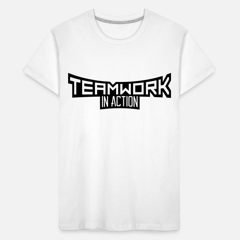 crew teamwork cool design in action logo team work Kids' Premium Organic T-Shirt