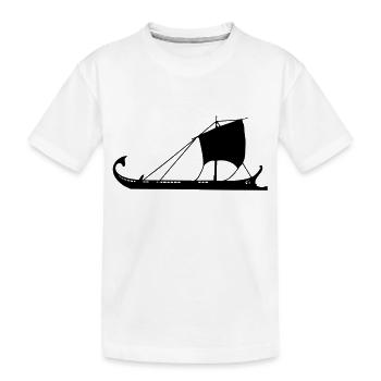 galley sail Roman galley ship Trirere Greek - Kids' Premium Organic T-Shirt - white - Front