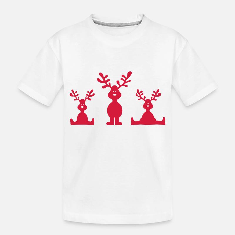Elche - Kinder Premium Bio T-Shirt - Weiß
