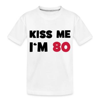 80 / geburtstag / Sport / birthday / achtzig - Kinder Premium Bio T-Shirt - Weiß - Vorne