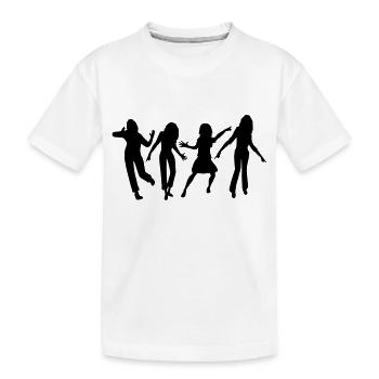célébrer danser la foule fête gens hommes de femme - T-shirt bio Premium Enfant - blanc - Devant
