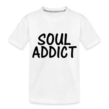 soul addict - Kids' Premium Organic T-Shirt - white - Front