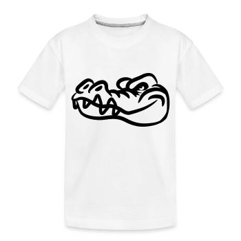 Crocodile drôle mal - T-shirt bio Premium Enfant - blanc - Devant
