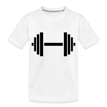 hantel - Kinder Premium Bio T-Shirt - Weiß - Vorne