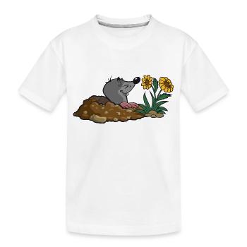 Mole Earth Mole Grêle Fleur Odeur Parfum Sp - T-shirt bio Premium Enfant - blanc - Devant