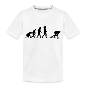Leichtathletik - Sprint - Kinder Premium Bio T-Shirt - Weiß - Vorne