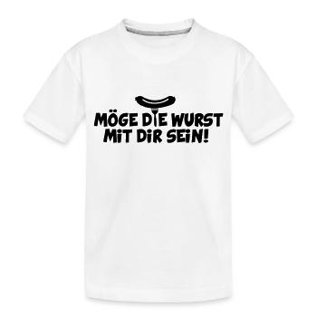MÖGE DIE WURST MIT DIR SEIN - Kinder Premium Bio T-Shirt - Weiß - Vorne