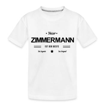 Bester Zimmermann - Kinder Premium Bio T-Shirt - Weiß - Vorne