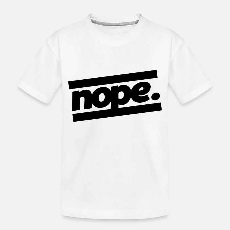 nope design - Kinder Premium Bio T-Shirt - Weiß