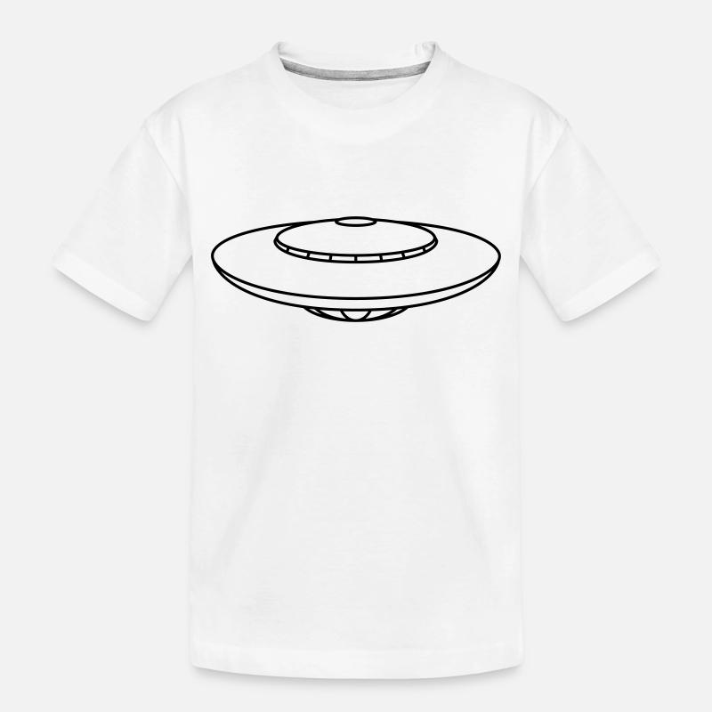 Astuce volante UFO de bande dessinée peinte - T-shirt bio Premium Enfant - blanc