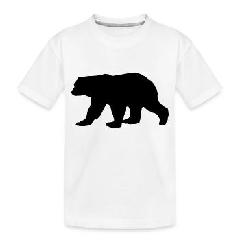 bear silhouette - Kinder Premium Bio T-Shirt - Weiß - Vorne
