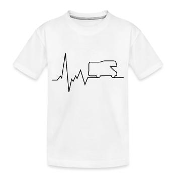heartbeat camper van - Kids' Premium Organic T-Shirt - white - Front