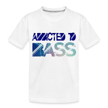 Addicted to bass - Kids' Premium Organic T-Shirt - white - Front