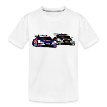 Racecar - Kinder Premium Bio T-Shirt - Weiß - Vorne