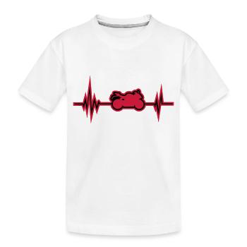 motorrad puls - Kinder Premium Bio T-Shirt - Weiß - Vorne