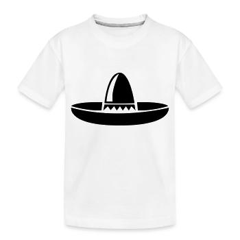 mexico_hut - Kinder Premium Bio T-Shirt - Weiß - Vorne