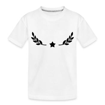 Étoile avec la couronne de lauriers Design - T-shirt bio Premium Enfant - blanc - Devant