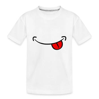 Lächeln Witzbold - Kinder Premium Bio T-Shirt - Weiß - Vorne