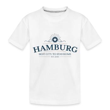 Hamburg - Kinder Premium Bio T-Shirt - Weiß - Vorne