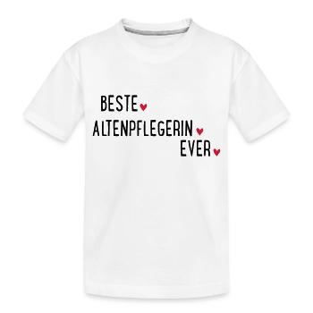 BESTE ALTENPFLEGERIN EVER - Kinder Premium Bio T-Shirt - Weiß - Vorne