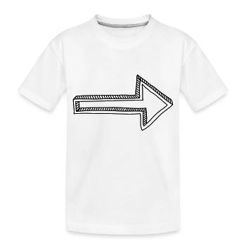 arrow - Kids' Premium Organic T-Shirt - white - Front