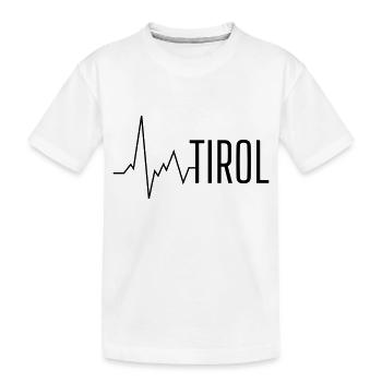 herzschlag tirol - Kinder Premium Bio T-Shirt - Weiß - Vorne
