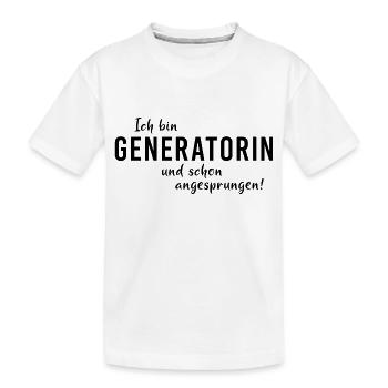 Human Design System Generatorin Sakral Energie - Kinder Premium Bio T-Shirt - Weiß - Vorne