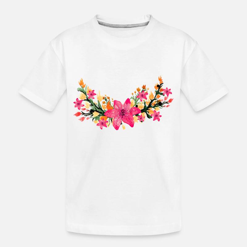 fleur - T-shirt bio Premium Enfant - blanc