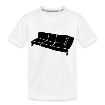 Conception de Clipart de canapé - T-shirt bio Premium Enfant - blanc - Devant