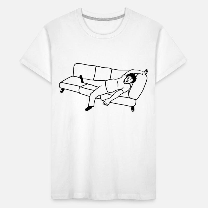 Couch sleeping man Kids' Premium Organic T-Shirt