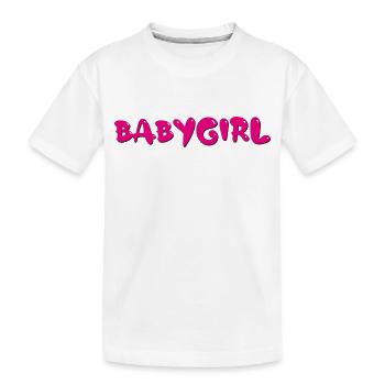babygirl pink - Kinder Premium Bio T-Shirt - Weiß - Vorne