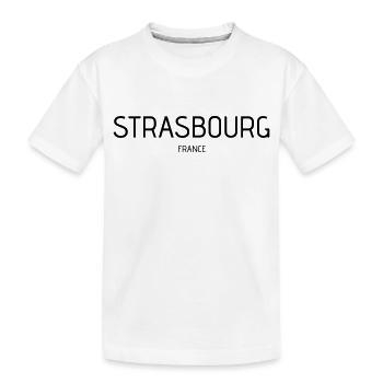 Strasbourg - Kids' Premium Organic T-Shirt - white - Front