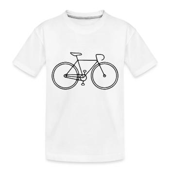 bike bike fixie bike bike - Kids' Premium Organic T-Shirt - white - Front