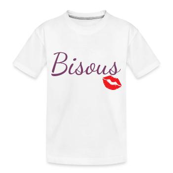 Bisous - T-shirt bio Premium Enfant - blanc - Devant