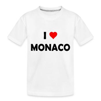 J’adore Monaco - Monte Carlo - Côte d ́Azur - T-shirt bio Premium Enfant - blanc - Devant