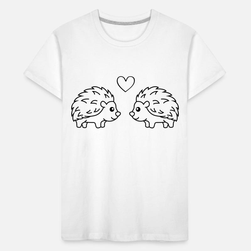 Igel Comic Paar Liebe Kinder Premium Bio T-Shirt