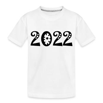 2022 Jahr Mexico Jahreszahl Datum Zahl Anno 22 - Kinder Premium Bio T-Shirt - Weiß - Vorne