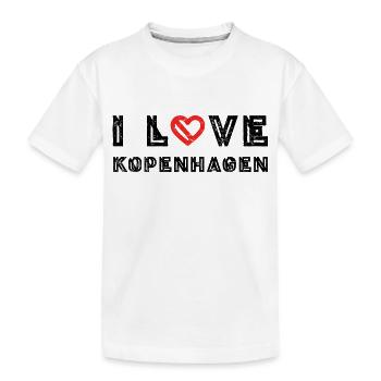 I Love Kopenhagen - Kinder Premium Bio T-Shirt - Weiß - Vorne