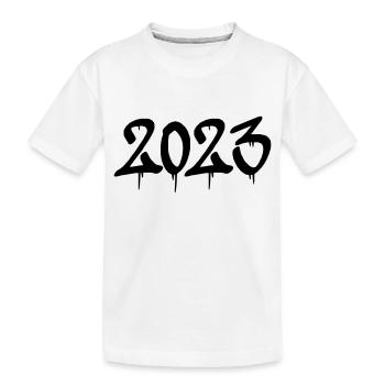 2023 - Kids' Premium Organic T-Shirt - white - Front