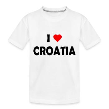 J’aime la Croatie - Kroatien - Zagreb - T-shirt bio Premium Enfant - blanc - Devant