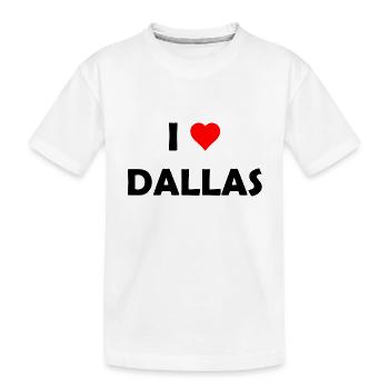 J’adore Dalles - Texas USA États-Unis d’Amérique - T-shirt bio Premium Enfant - blanc - Devant