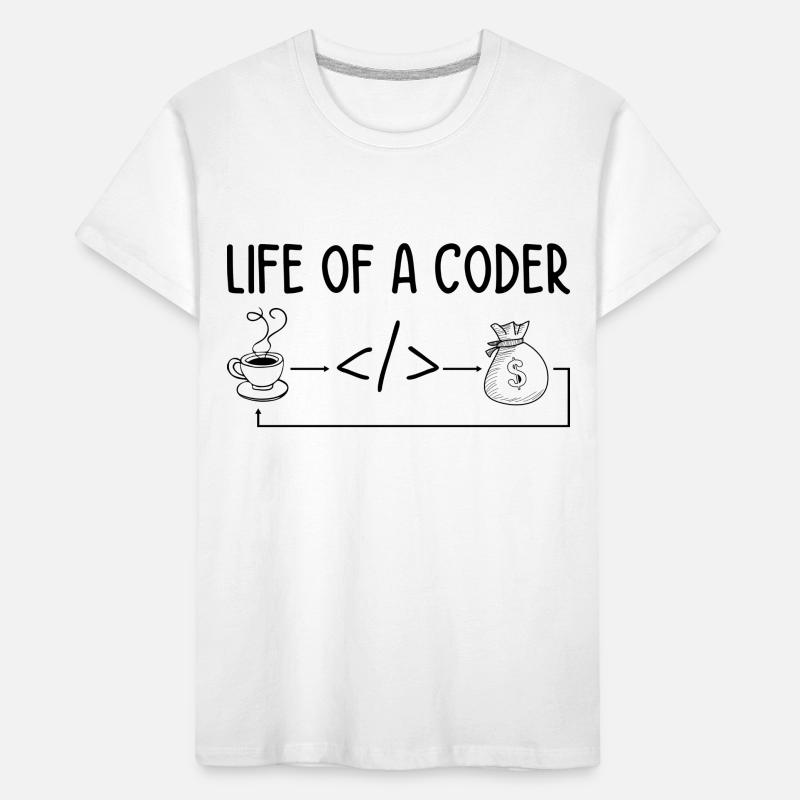 Life Of A Coder Software Developer Programmer Nerd Kinder Premium Bio T-Shirt