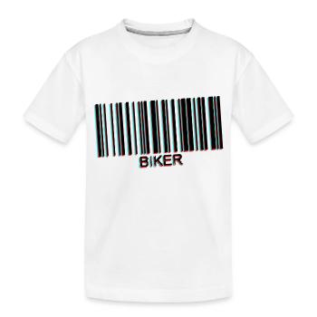 code barre biker - T-shirt bio Premium Enfant - blanc - Devant